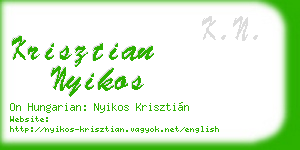 krisztian nyikos business card