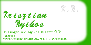 krisztian nyikos business card